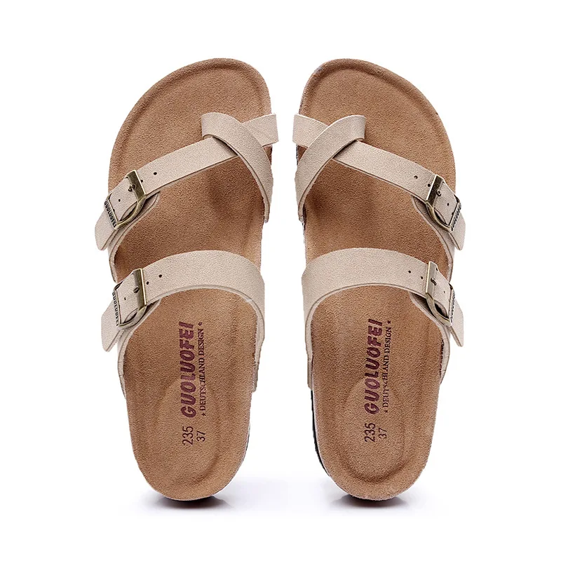 Hot Sale Summer Beach Women's Slippers Synthetic Cork Sandals Women Flat Non-slip Flip Flops Shoes