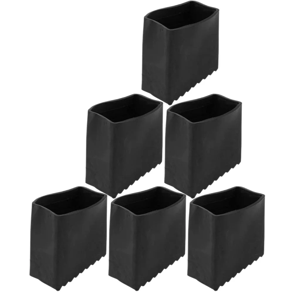 

6 Pcs Component Ladder Replacement Parts Stool Leg Floor Protectors Rubber for Chairs Extension
