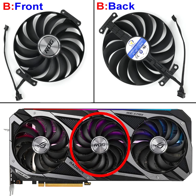 3060 Ti CF1010U12S 12V 95mm Pin Graphics Card Cooling Fan - Main Image