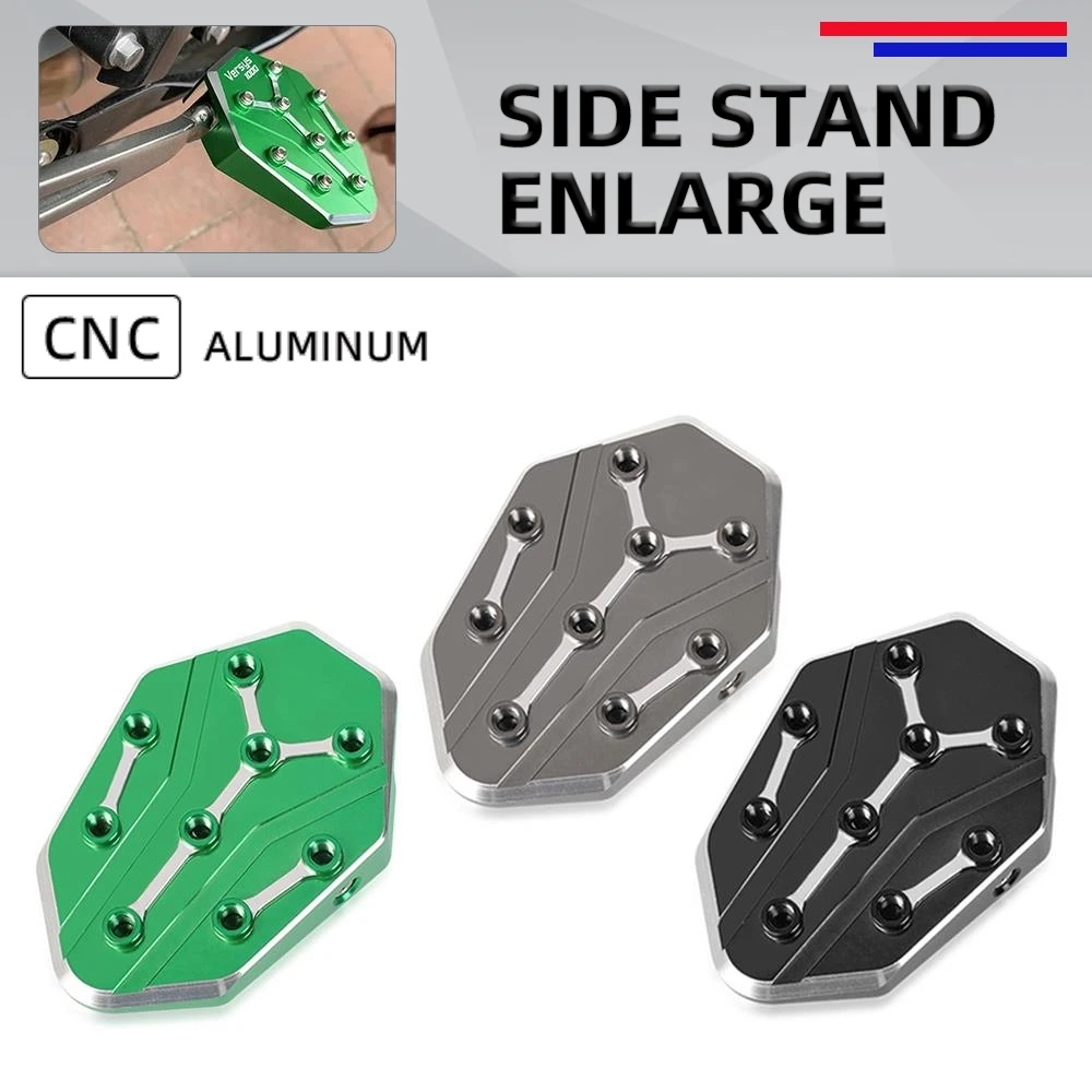 

For KAWASAKI NINJA 300 650 1000 Motorcycle Kickstand Foot Side Stand Extension Pad Support Plate ER6F ER-6F Ninja650 ZX10R ZX6R