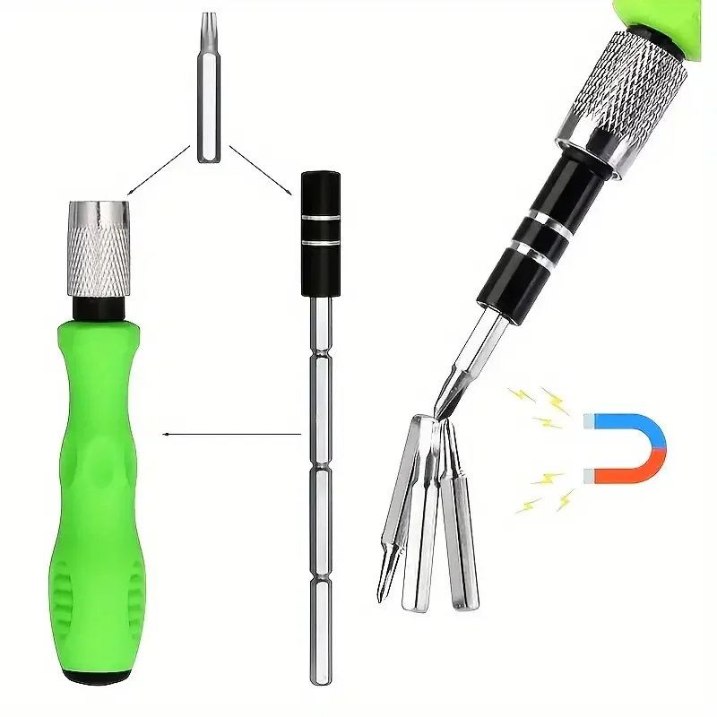 Screwdriver Set 32 In 1 Magnetic Precision Screwdriver Bits Repair Torx Ratchet Screw Driver For Phone Laptop Non-slip Hand Tool