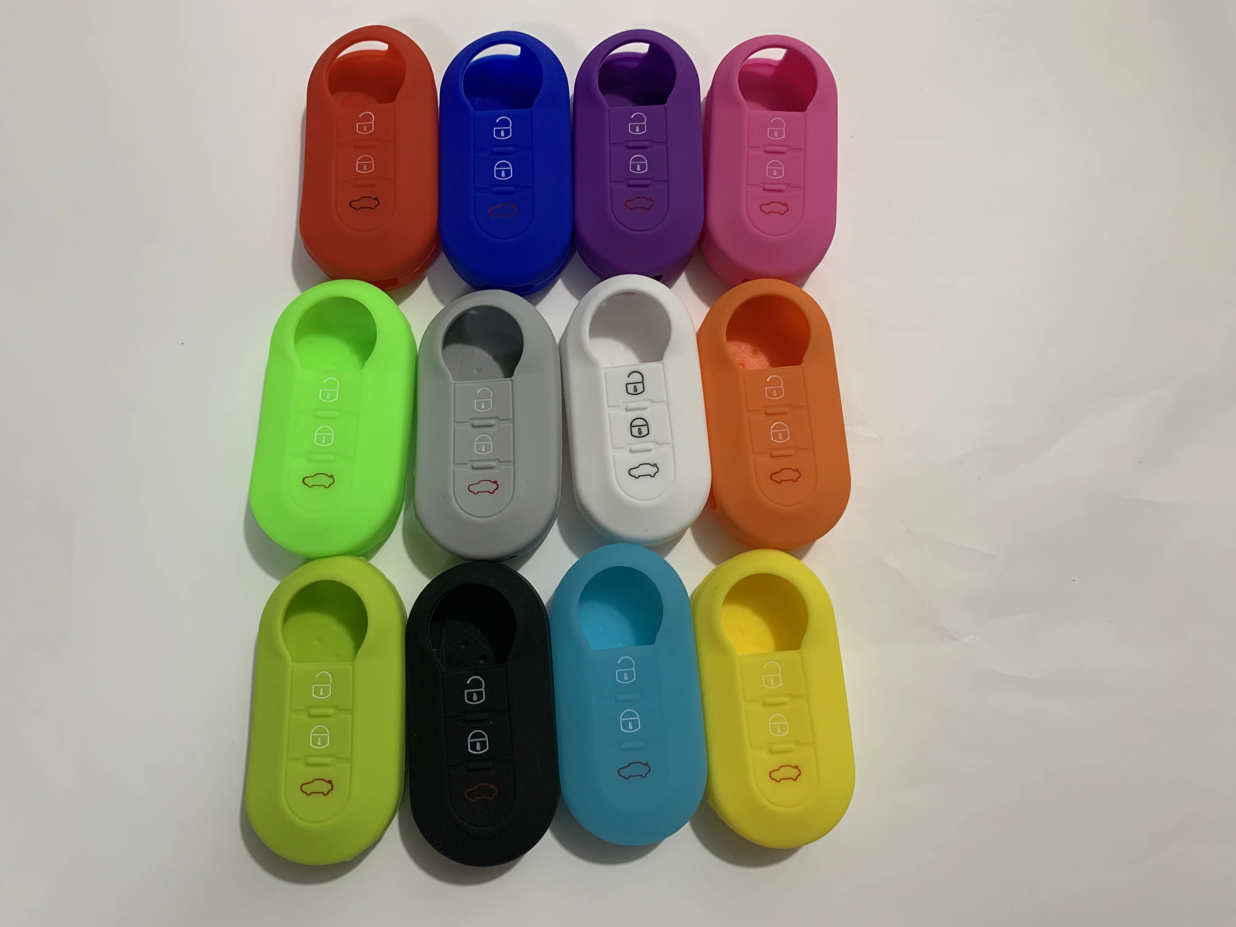 Silicone Remote Key Cover Case 3 Button Fit For Fiat 500 PANDA PUNTO BRAVO LANCIA YPSILON STILO DUCATO DELTA key case,key case cover,remote control case cover