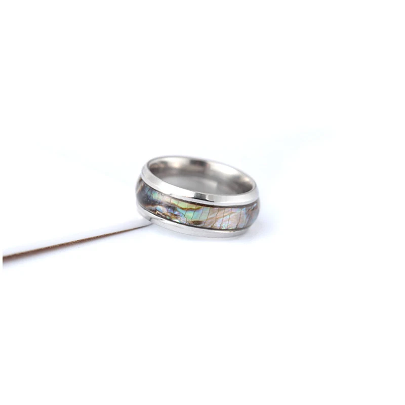 

Fashion High-end Elegant Noble Ring Colorful Shell Pattern Stainless Steel Rings Jewelry Accessories