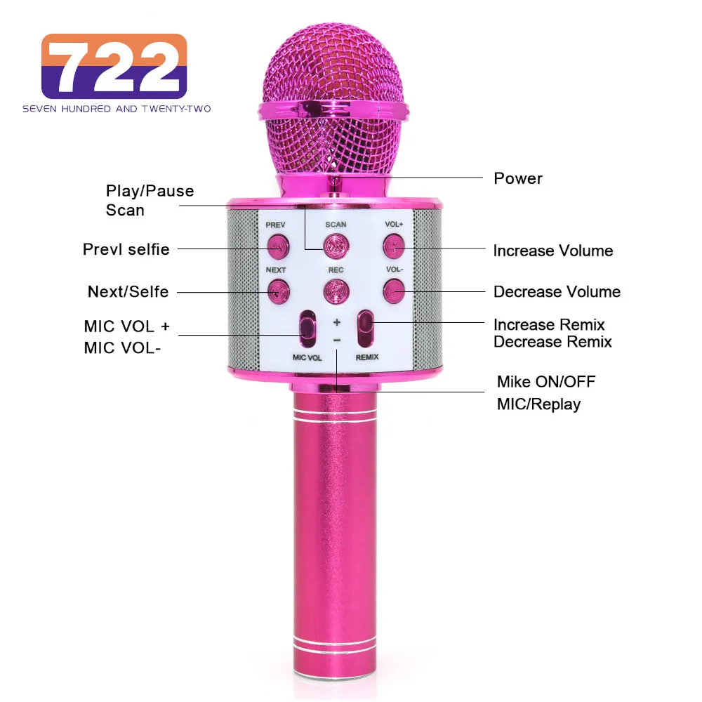 Tanie Bezprzewodowy mikrofon do Karaoke Bluetooth uniwersalny do telefonu komórkowego strona