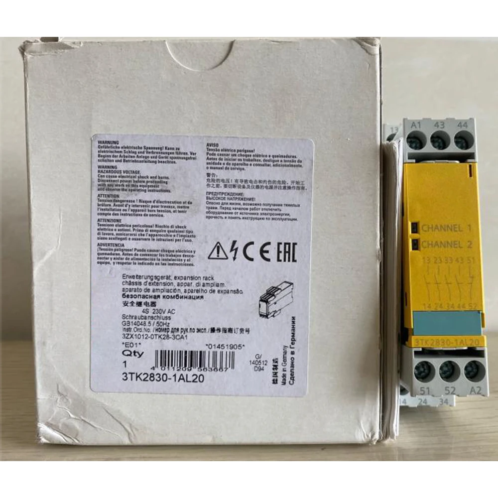 Nuovo Per Modulo Relè Di Sicurezza Siemens 3Tk2830-1Al20 230V In Scatola