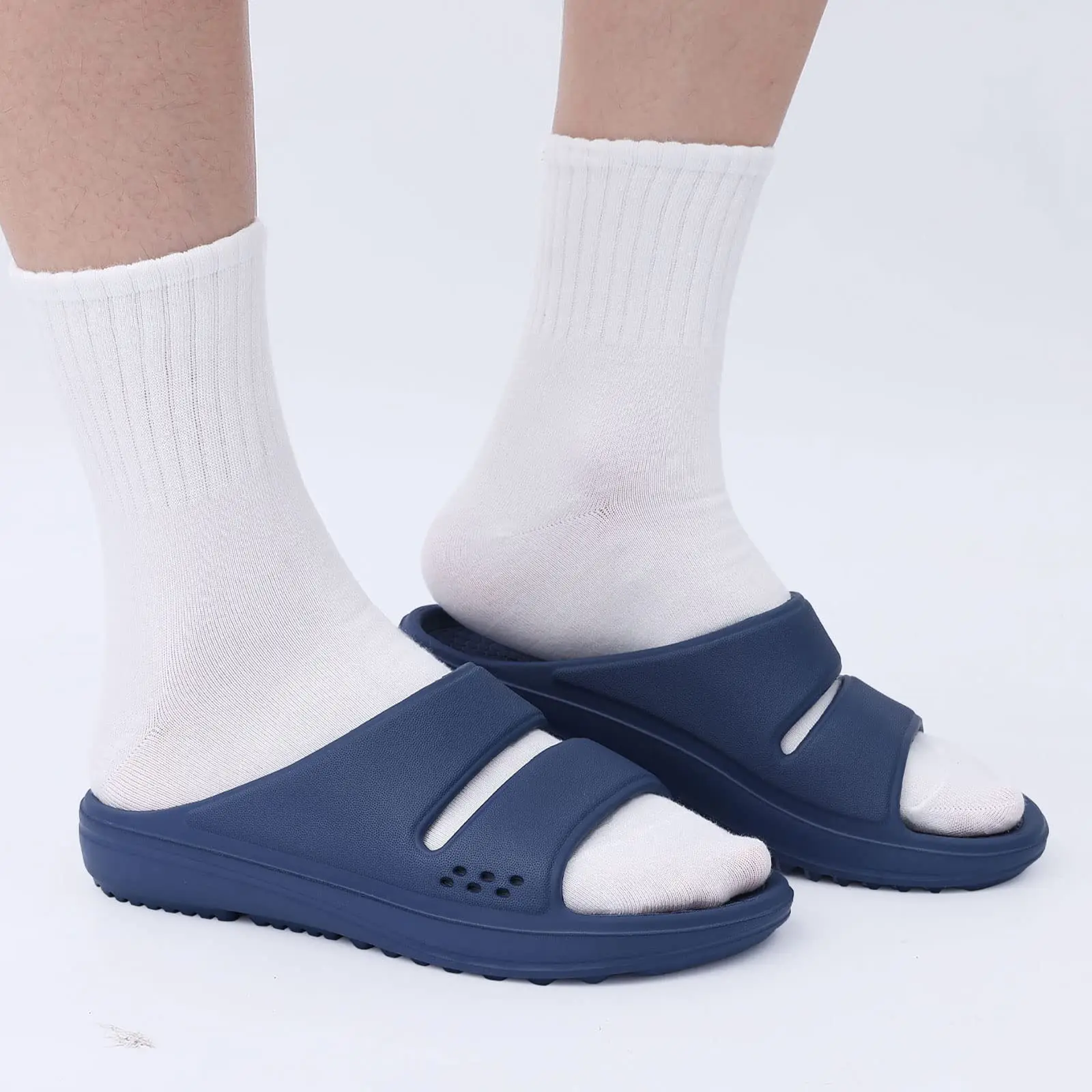 Comwarm rutschfeste Hausslipper für Damen und Herren, schnell trocknende Strand-Slipper mit Fußgewölbestütze, weiche, orthopädische Badeslipper – Detail 23