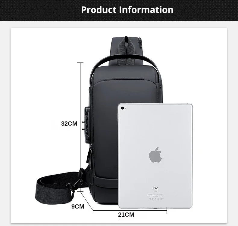 2025 große Kapazität Marke Taille Packs Tasche Männer Umhängetasche PU Leder Anti-Diebstahl Schulter Tasche Multifunktionale Unisex Brust Tasche – Detail 15