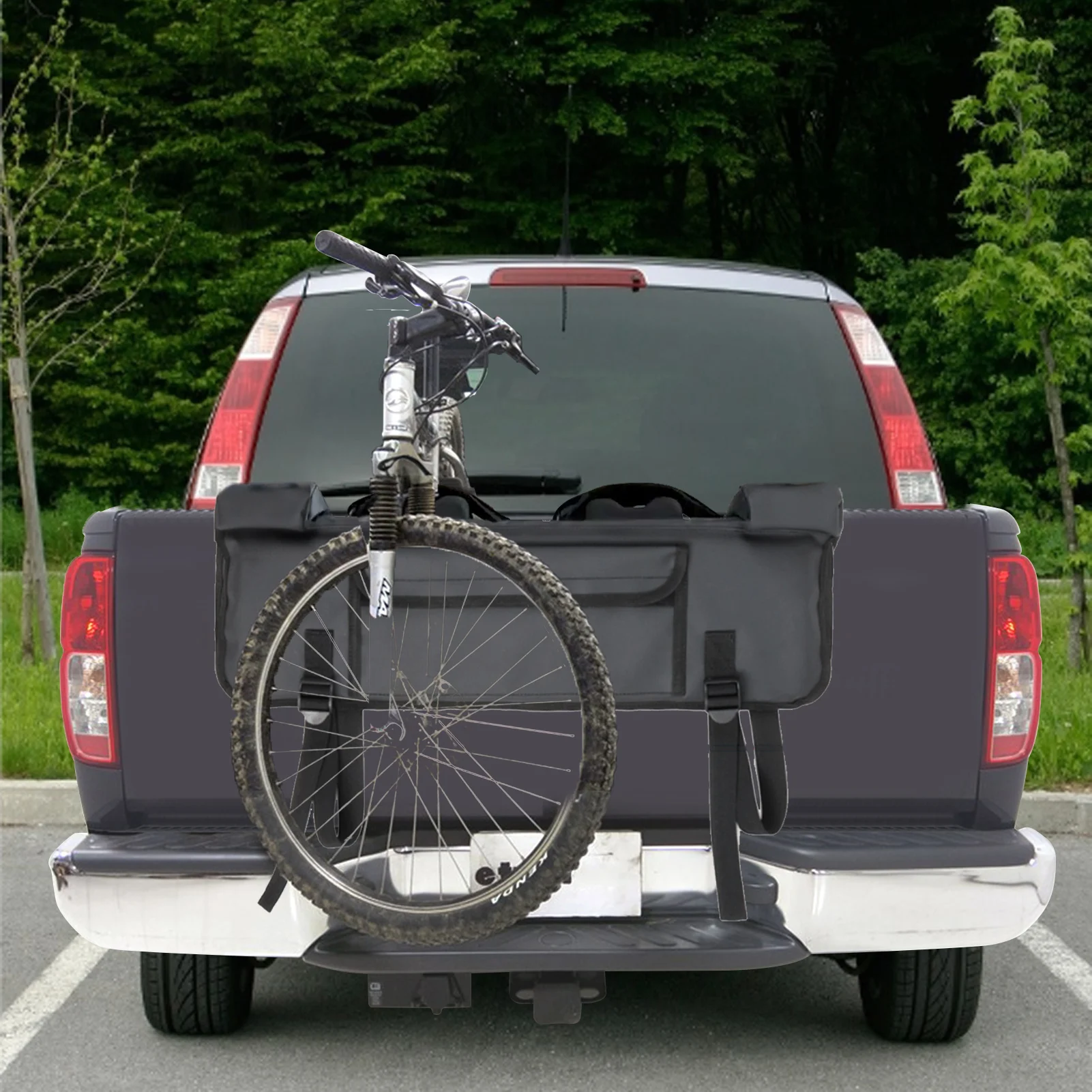 Truck Tailgate Pad Bicycles Rear Fixed Protective Tail Cushion Bike Tailgate Cover Protection Pad MTB Pick-up Car Accessory