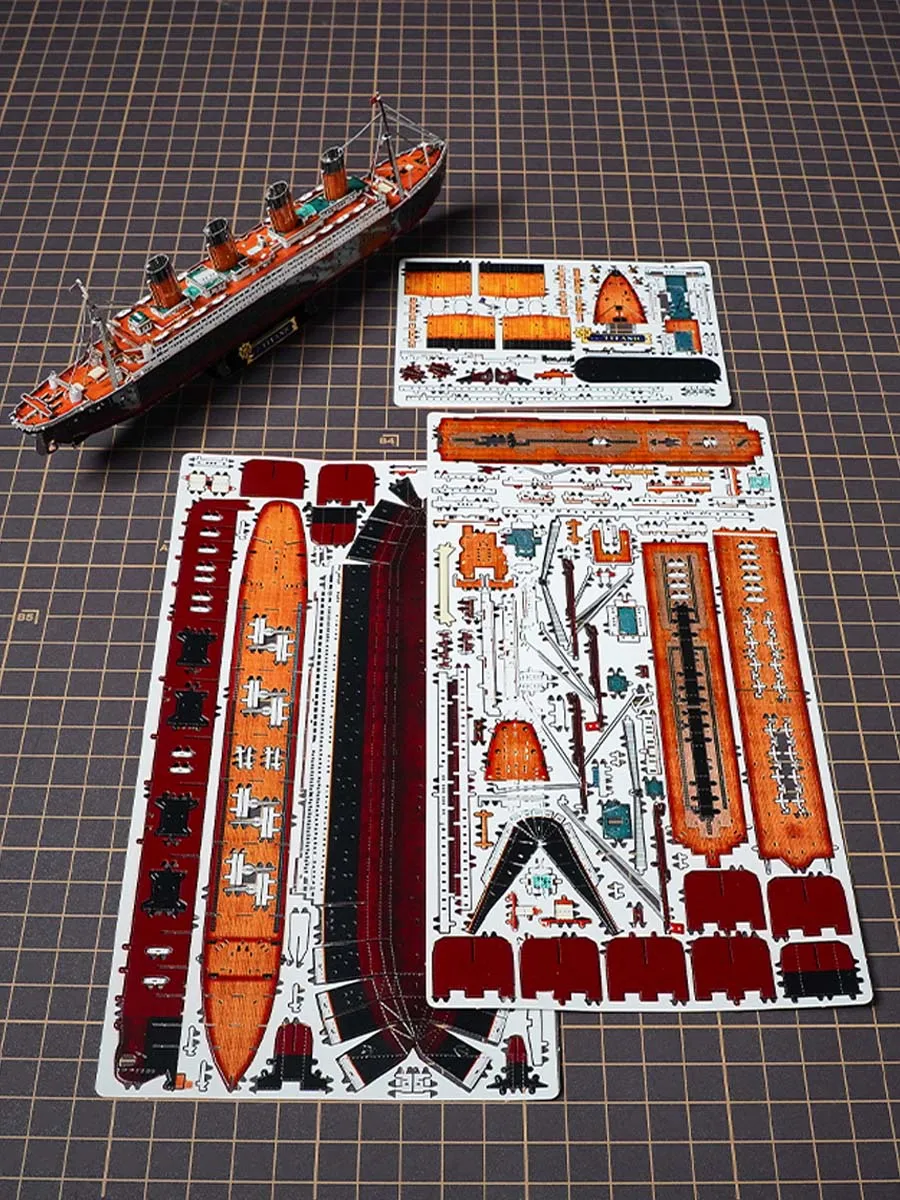 It is a puzzle gift of 3D metal jigsaw Titanic model ship cruise craft 5