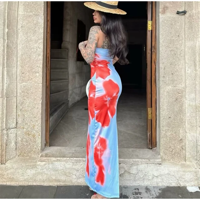 Abito Donna Lungo Senza Maniche Backless - Bodycon Elegante Per Serate