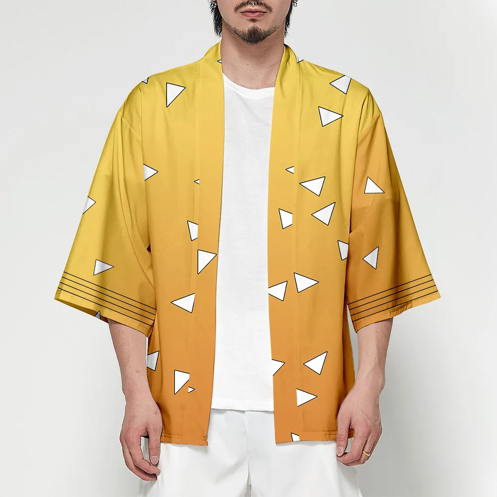 6XL 5XL 4XL Plus Size Anime Japanese Tanjiro Samurai Kimono of Men Women Cardigan Haori Obi Asian Cosplay Clothes Haori Tomioka japanese kimono japanese kimono cardigan japanese kimono shirt