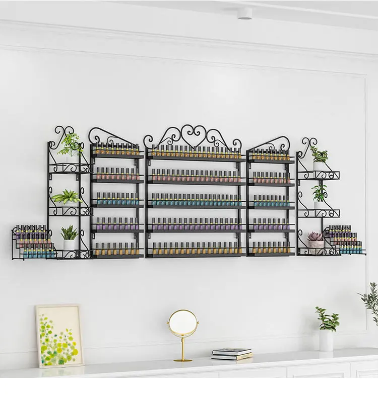 

Iron Art Manicure Shelf Manicure Rack Display Rack Net Nail Polish Oil Shelf Hanging Wall Nail Polish Rack Wall Display