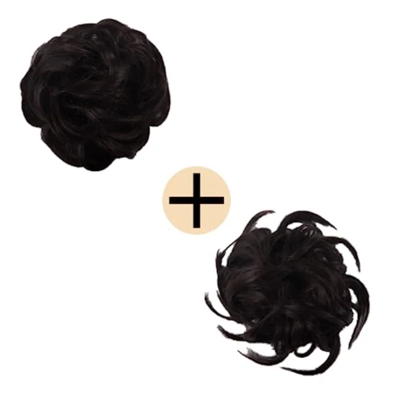 Homesen Extensão de Pedaço de Cabelo Bagunçado Coque de Cabelo com Elástico  Elástico Extensões de Cabelo Rabo de Cavalo Updo Chignon Rosquinha de Rabo  de Cavalo Peruca de Cabelo Sintético : 