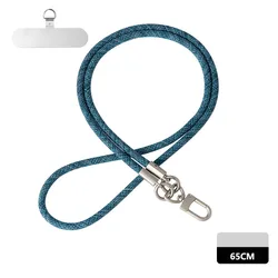 Crossbody Cell Phone Lanyard with Anti - Loss Wrist and Neck Straps - Versatile Accessory with Key Chain Functionality (Blue Long Lanyard)