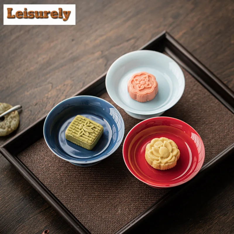 Ji-hong High Foot Fruit Dishes Creative Pastry Plate Refreshment Fruit Plate Household Hospitality Dishes Accessories Craft