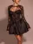 Sexy Lace Patchwork Hollow Out Women Dress Elegant Long Sleeved Bodycon Party Evening Dress Autumn / Winter New Vestido