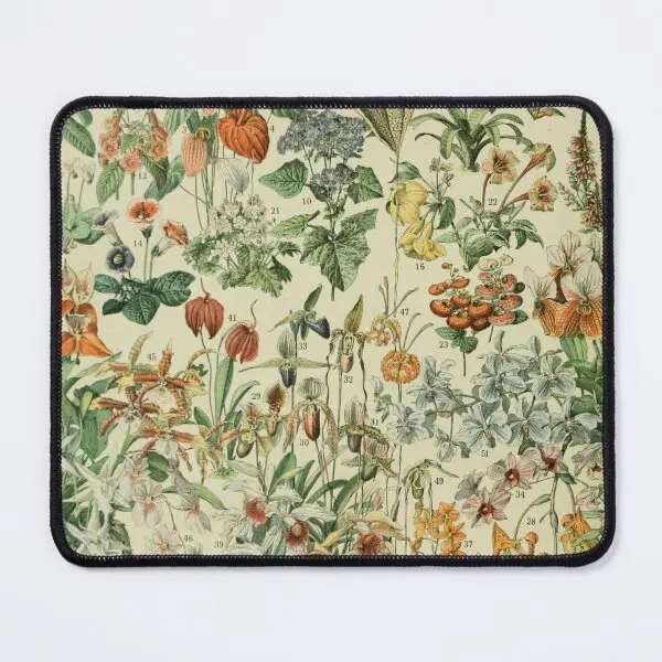 Adolphe Millot Fleurs Vintage Flowers Mouse Pad Gaming Desk Pc Computer Mat Tappeto Mens Anime Gamer Play Mousepad Printing