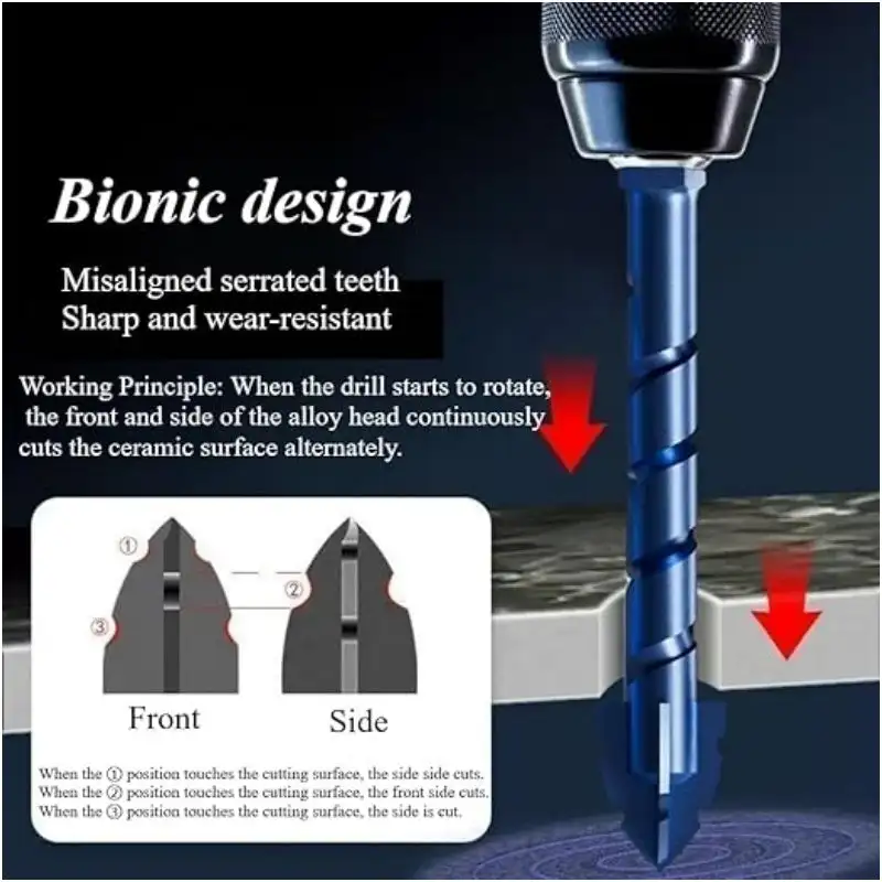 High Hardness Eccentric Drill Precision Drilling 6/8/10/12/14mm Glass ...