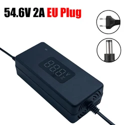 Advanced Lithium Battery Charger with Digital Display and Cooling Fan - 42V/54.6V 2A (EU 54.6V 2A Output)