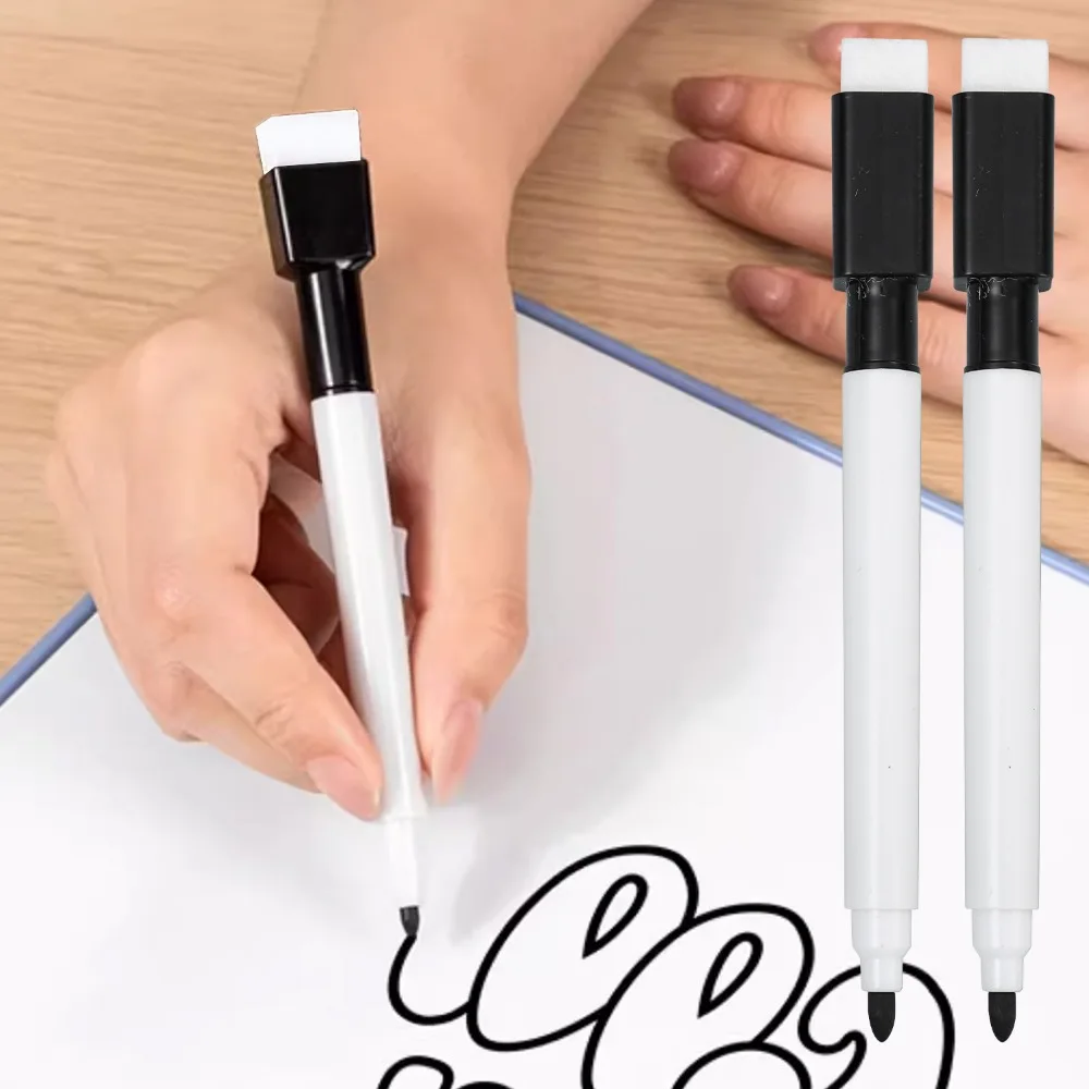 New 50-5pcs Erasable Whiteboard Marker Pen Teaching Chalk Tool Blackboard Marker for Office School Art Stationery Black/Red/Blue - 4