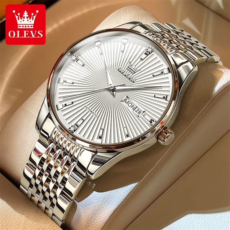 OLEVS Watches Men Luxury Top Brand New Fashion Men's Designer Automatic Mechanical Male Wristwatch Luminous Relogio Masculino