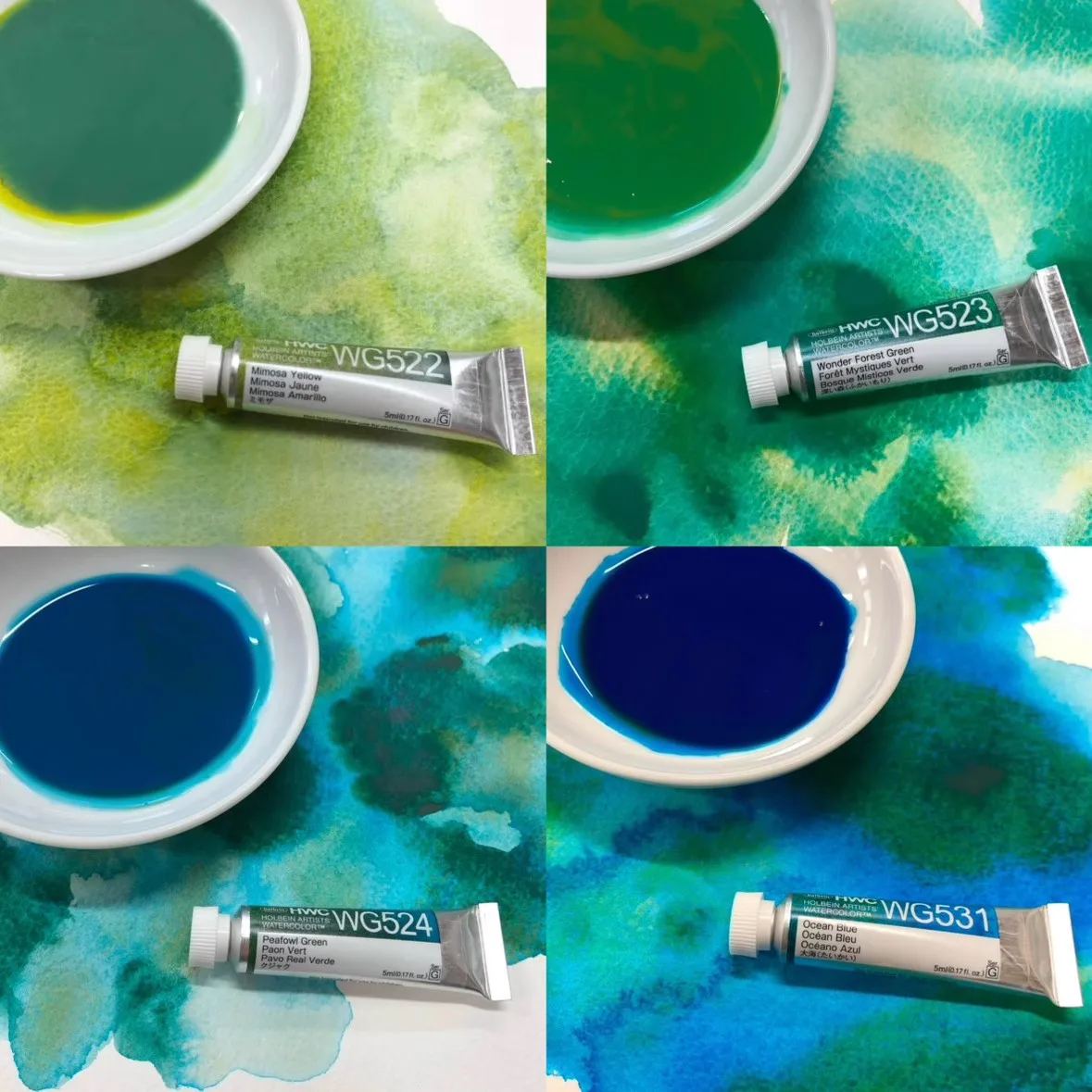 new  Holbein Artist Watercolor Paint 5ml  Granulating Color Tubular Opaque Акварель Professional Beginner Painting Supplies 3