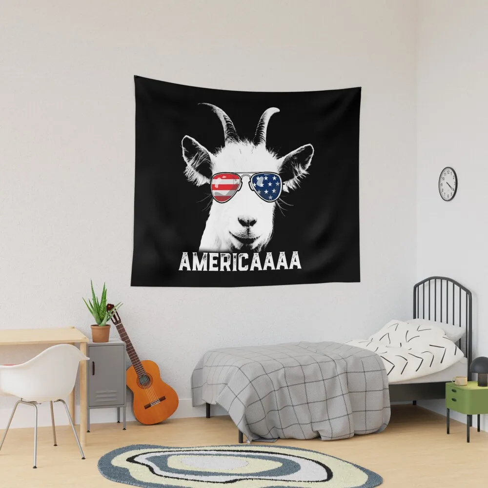 

Patriotic Goat 4th of July Boys Funny Americaaa Tapestry