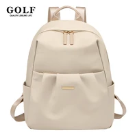 GOLF Cute Backpacks for Women Elegant Ladies Backpack Purse Solid Color Small Back Pack Bags Multi Pockets Aesthetic Female Bag 1