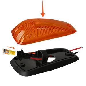5 Stück bernsteinfarbene/weiße/geräucherte Chevy/GMC-Kabinendach-Lauflicht-Abdeckungsbasis mit T10 5050 LED-Lampen für C/K 1500 2500 3500 Pickup-Trucks – Detail 26