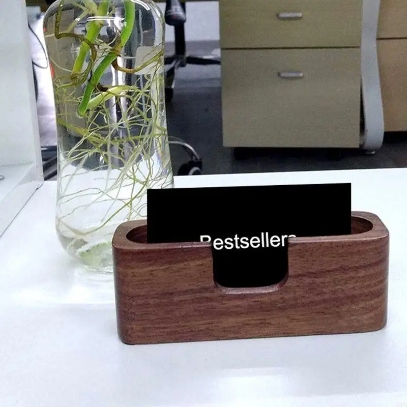 12PB Retro Business Card Holder Display Stand Office Desktop Large Capacity