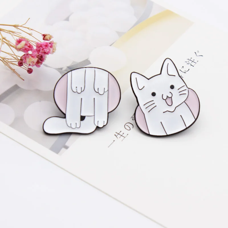 Milk Cats Duck Cactus Enamel Pin Badge Lady Gift Cat Lover Brooch Heart LC 