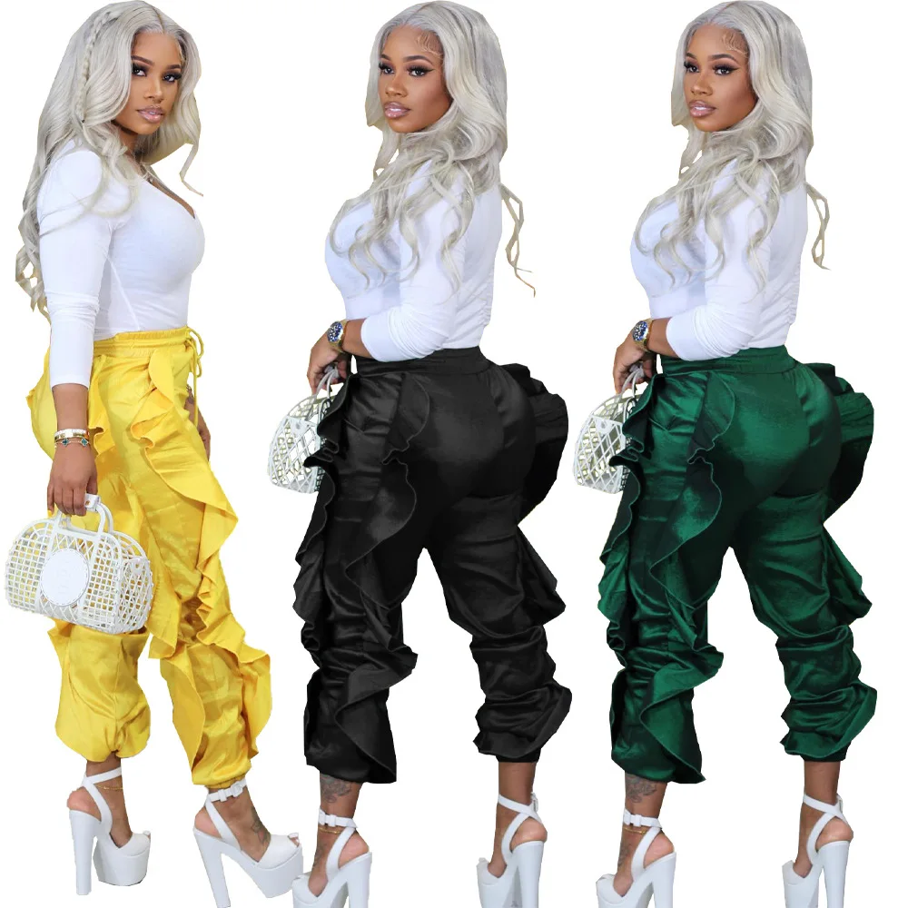 KASSUALLY Coord Set  Buy KASSUALLY Grey Floral Ruffle Top Straight Pant  Cord Set of 2 Online  Nykaa Fashion