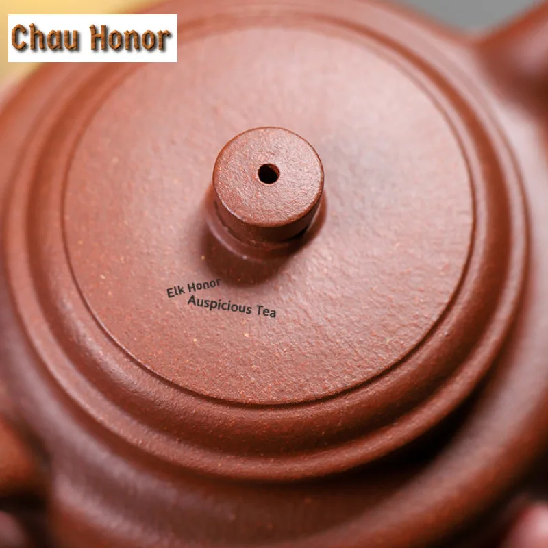 240ml Exquisite Yixing Purple Clay Teapots Handmade Dezhong Pot Raw Ore Downhill Mud Kettle Chinese Zisha Tea Set Ornaments Gift