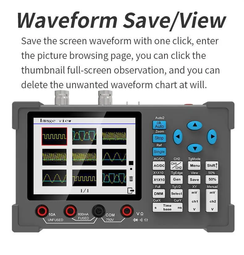 Protable DSO3D12 3.2 Inch Desktop Digital Oscilloscope 120M Bandwidth Dual Chann