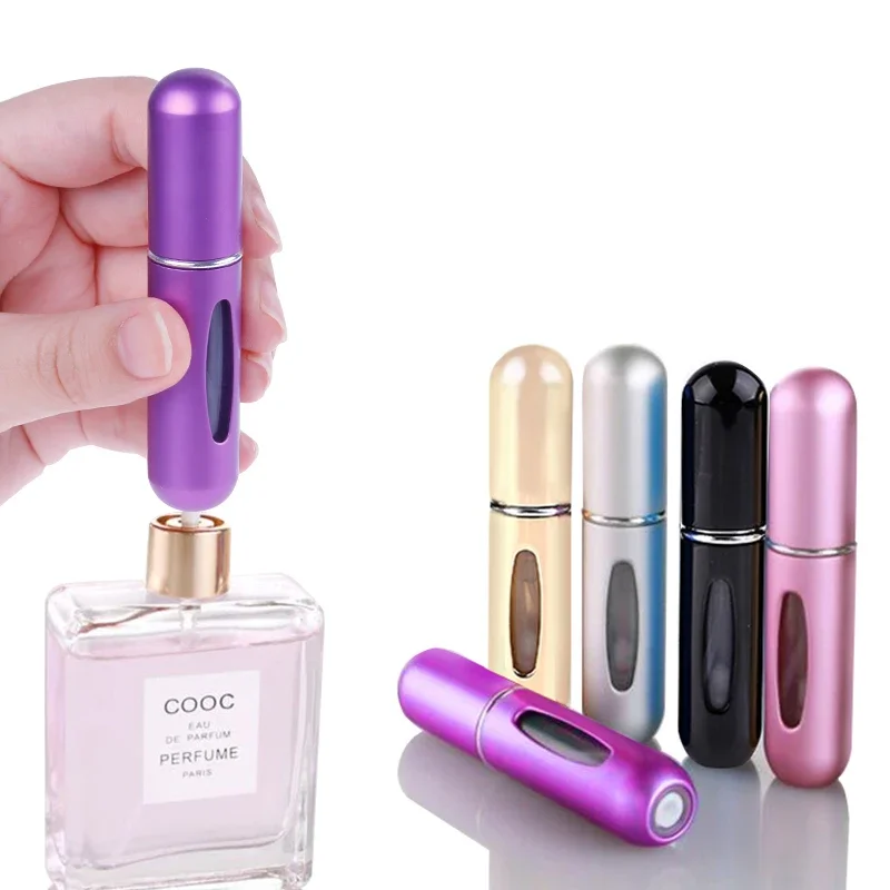 Refillable Mini Perfume Bottle Portable Cosmetic Bottle Spray Atomizer Spray Container Travel Refillable Bottles 5ml
