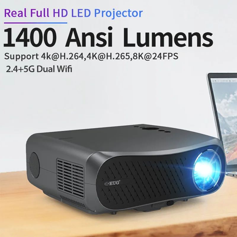 4kWifiAndroidProjectorforHomeMovieTheater1400AnsiLumens1080P