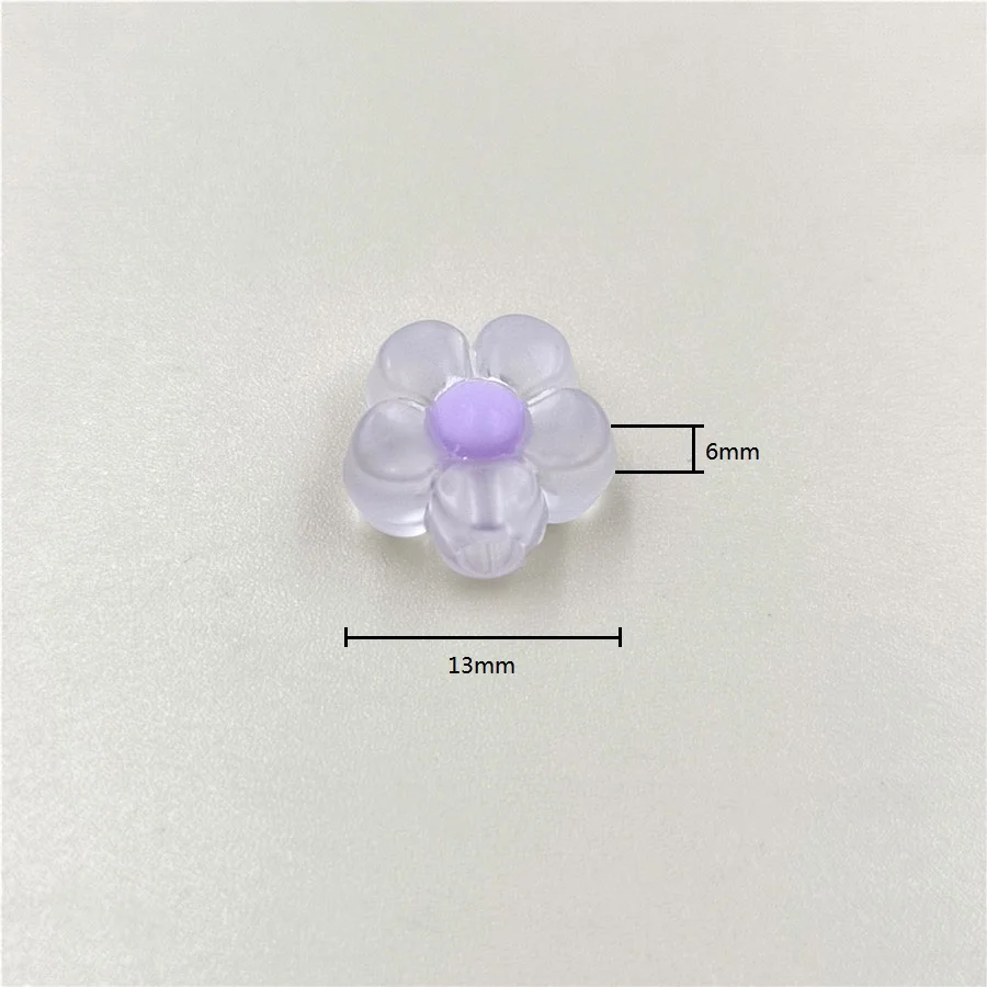 500g/pack Clear/Matte Double Color Flower/Heart/Star Beads DIY Bracelet Necklace Handmade Material JJewelry Making Wholesale