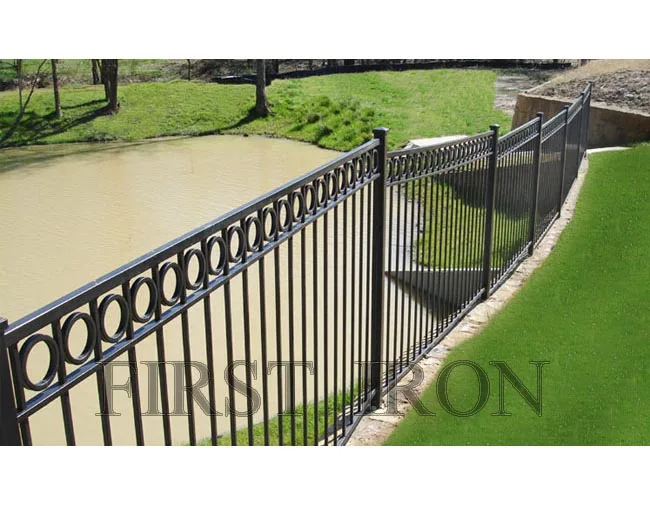6ftx8ft spear top wrought iron fence, ornamental wrought iron fencing 6