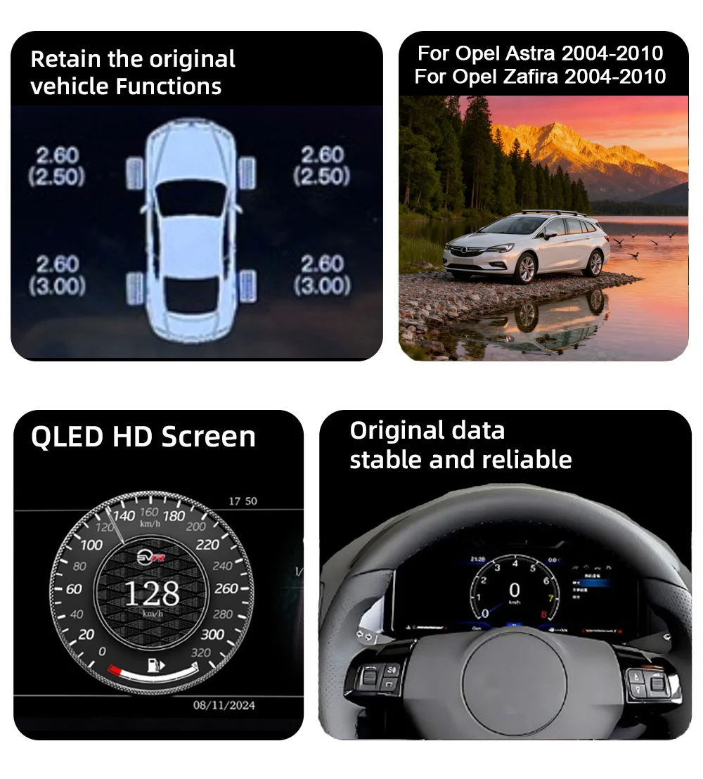 Digital Instrument Cluster For Opel Astra 2004-2010,For Opel Zafira CarPlay Spee