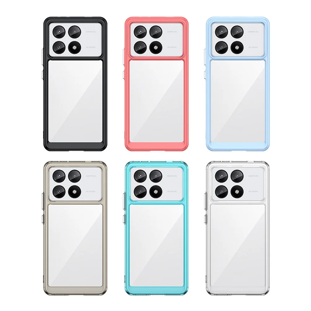 Étui Transparent pour X6 M6 F5 X5 GT X4 M5 F4 POCO C65 C40 C55 M4 Pro F3, housse de téléphone souple et fine en TPU_voghion.com