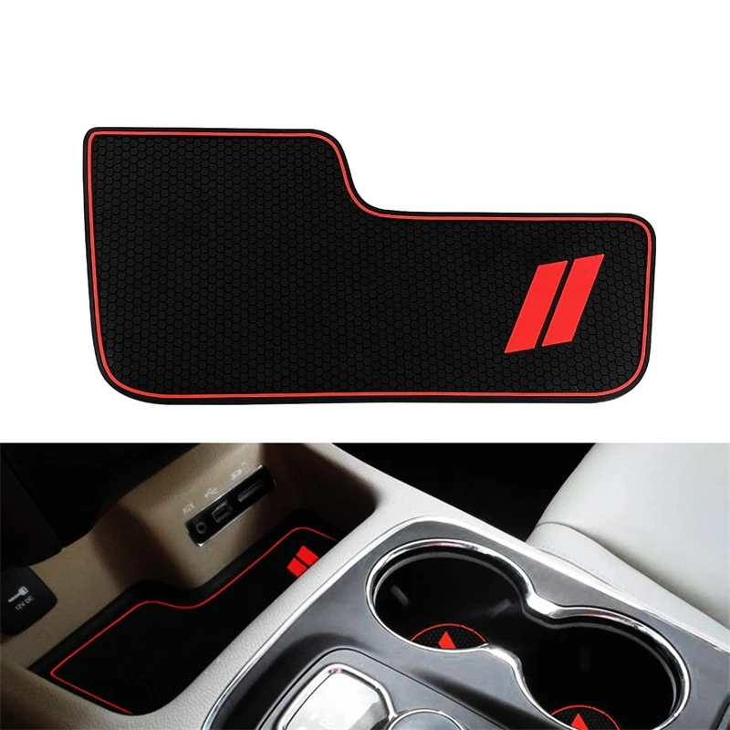 5Pcs Car Cup Holder Mat Insert Coaster Anti-slip Pad for Dodge Durango 2014 2015 2016 2017 2018 2019 2020 Interior Car Styling 5