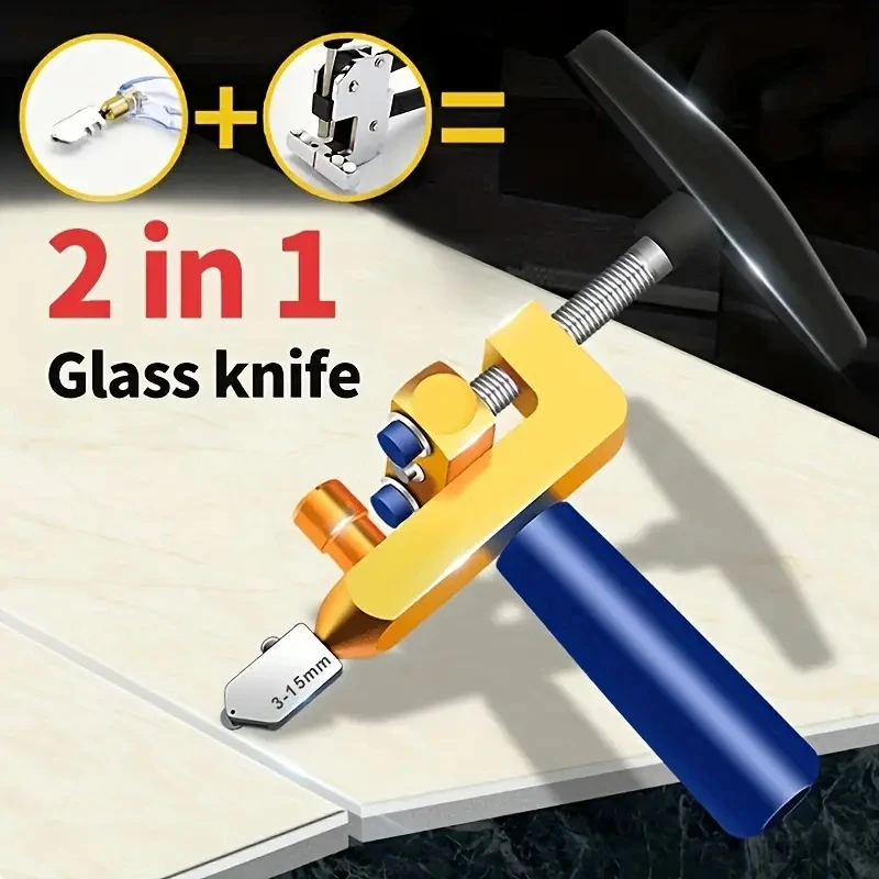 2-in-1 glass tile cutting machine, portable building cutting tool integrated glass knife brick cutting machine 2