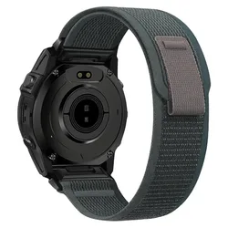 Trail Nylon Loop Strap - Durable Outdoor Bracelet Band Replacement - QuickFit 20mm (Blue with black)
