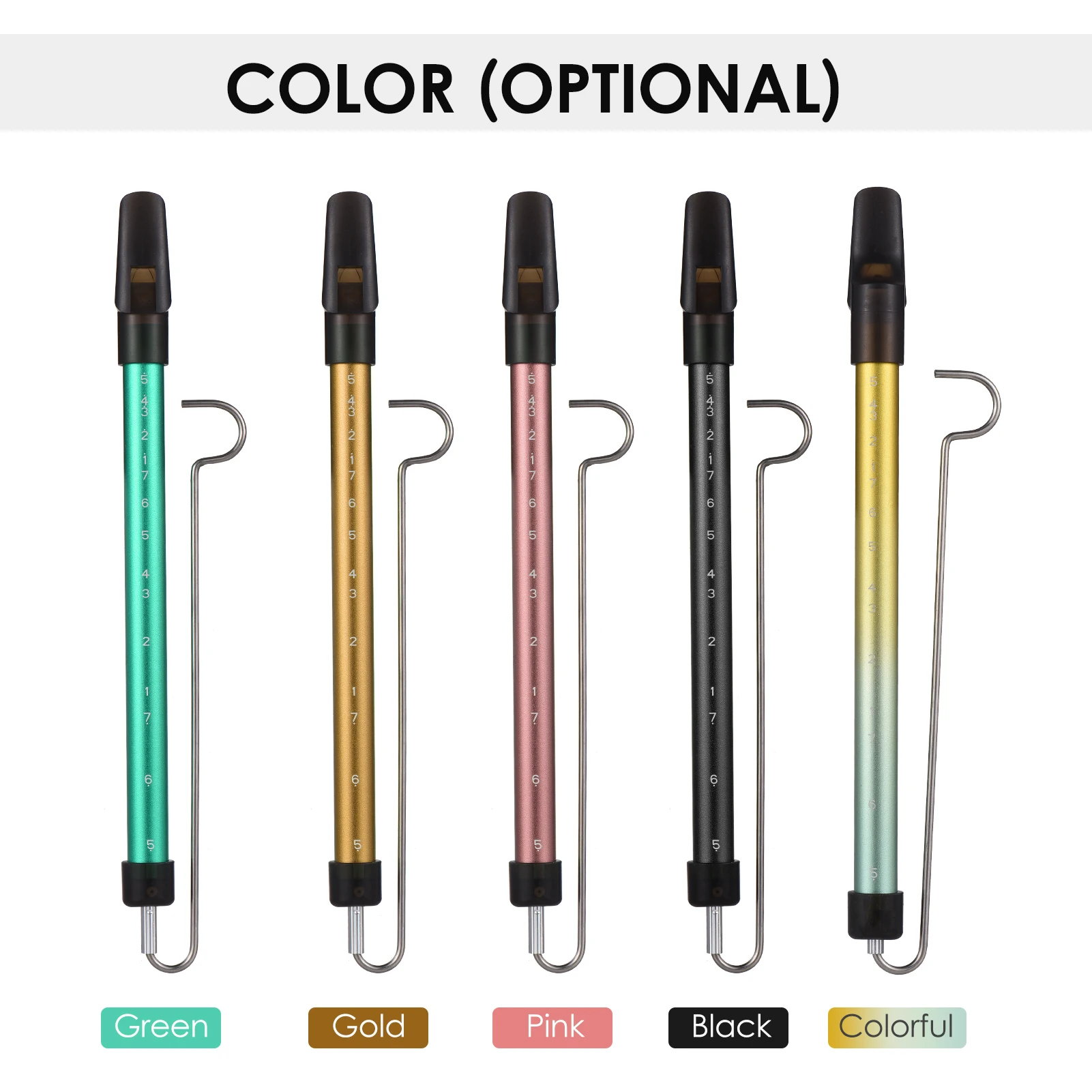 C key flute Metal Slide Whistle Scale Sliding Flute with Steel Sliding Rod Musical Instrument Toy for Children Kazoo Flute for Parent-Child