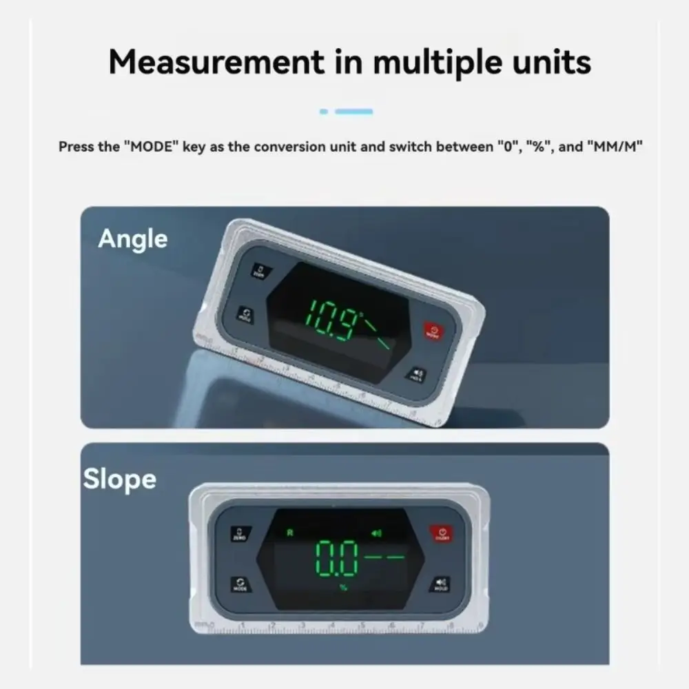 자석식 디지털 각도기 백라이트 LCD V 홈 베이스 디지털 경사계 음성 기능 백라이트 디스플레이 각도 측정기