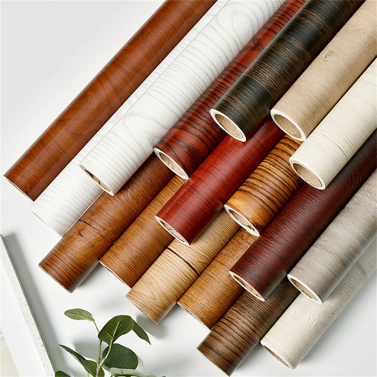 55 cm breite PVC-Tapete mit Holzmaserung für Tür, Kleiderschrank, Schrank, Tisch, Möbel, wasserfest, selbstklebende Aufkleber, Heimdekoration, Folie – Detail 2