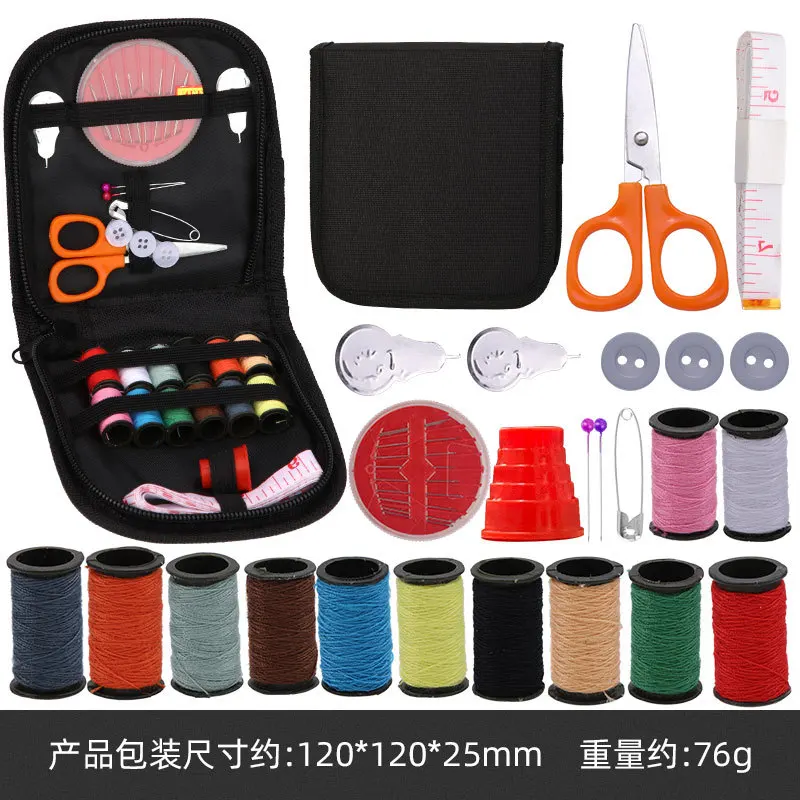Portable Sewing Kit for Beginners with Thread Needles Scissors