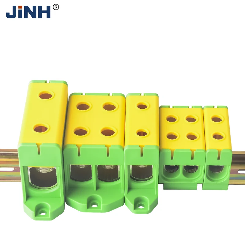 Multi-Color Aluminum Din Rail Terminal Block with Quick Wire Connectors