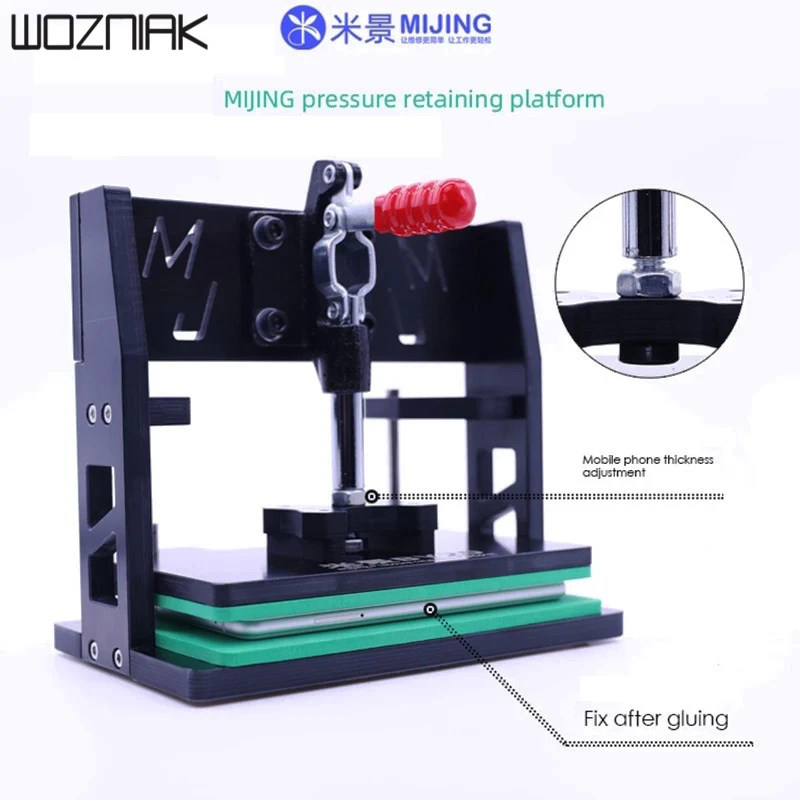 MIJING BY-20 압력 유지 플랫폼 고정 장치 범용 휴대 전화 화면 LCD 클램프 고정 수리 커버 플레이트 금속 클램프
