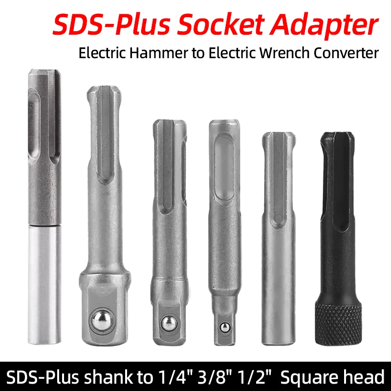 1/4"3/8"1/2" SDS Plus Socket Driver Drill Quick Change Hex Extension Adaptors Connector Hammer Drilling Bit Nut Impact Head Tool 1/4"3/8"1/2" SDS Plus Socket Driver Drill Quick Change Hex Extension Adaptors Connector Hammer Drilling Bit Nut Impact Head Tool